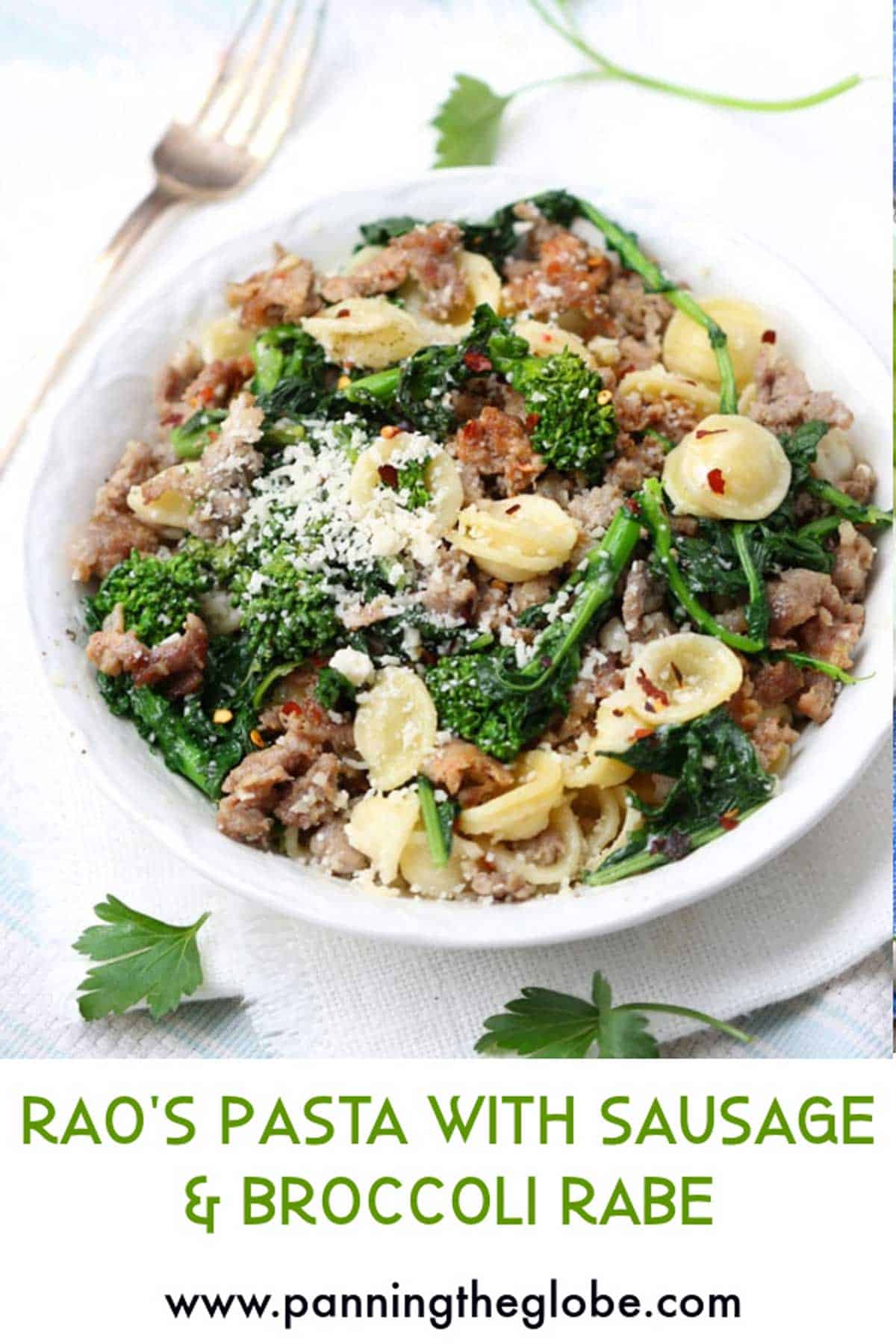 Rao's Pasta with Sausage and Broccoli Rabe l Panning The Globe