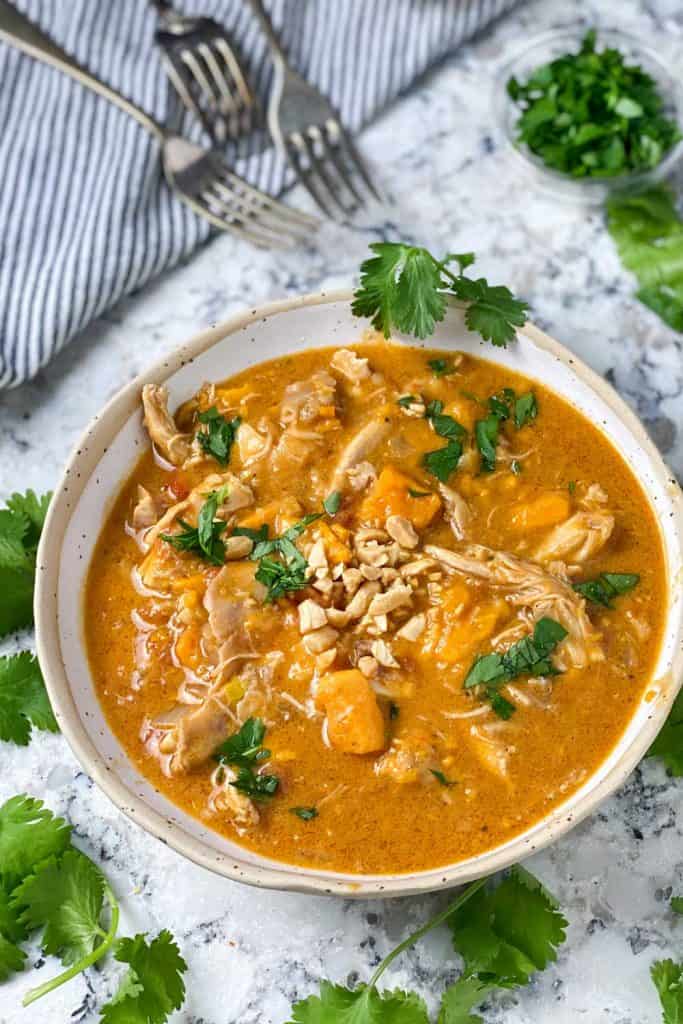 West African Peanut Stew with Chicken l Panning The Globe