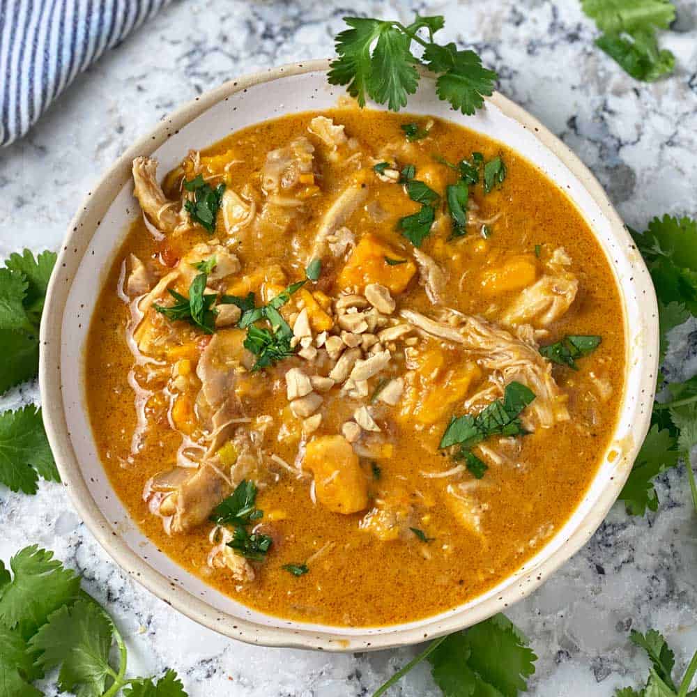 West African Peanut Stew with Chicken l Panning The Globe