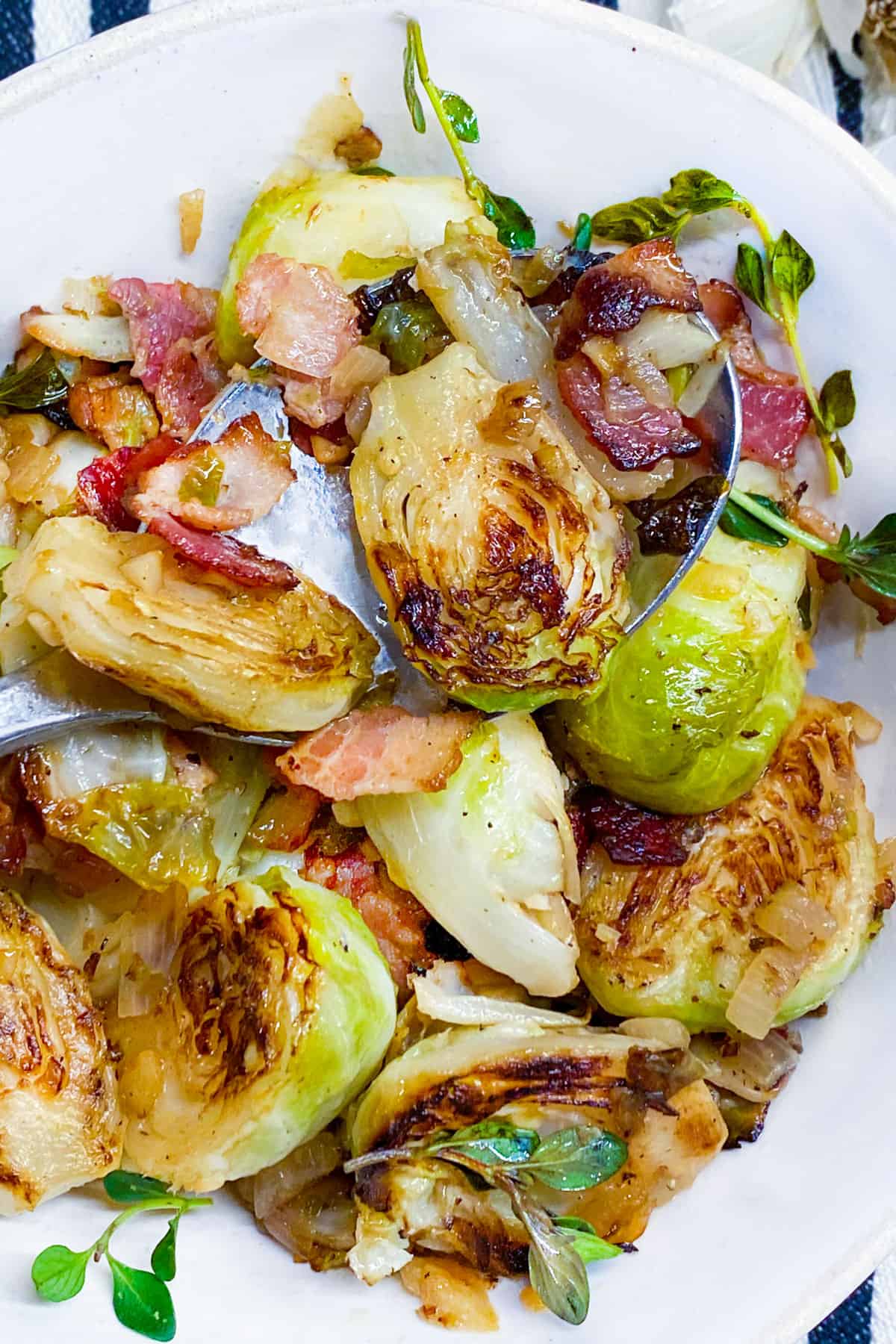 Cast Iron Skillet Brussels Sprouts Bacon Pizza