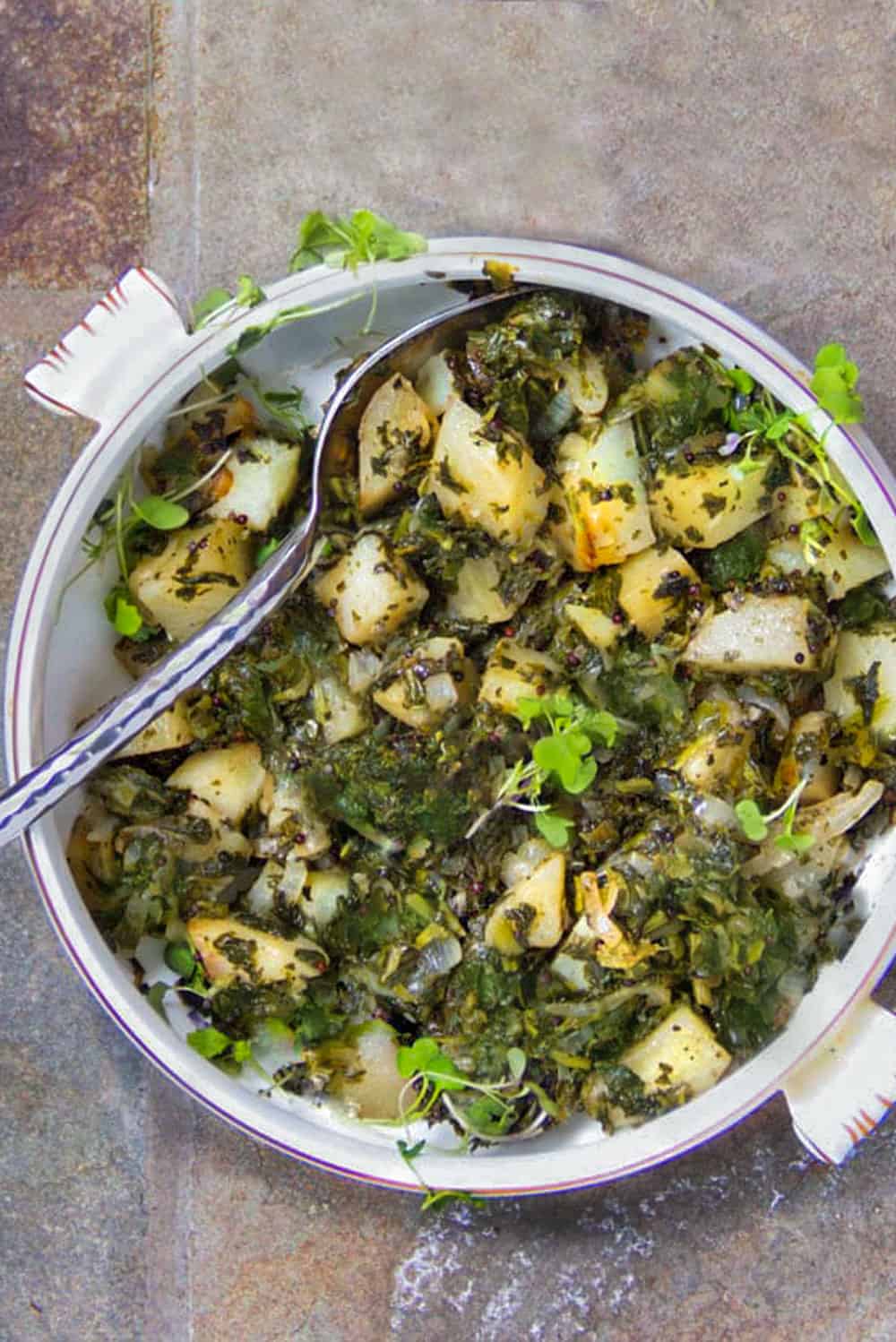 Saag Aloo: Indian Spinach and Potatoes, a fantastic, healthy side dish