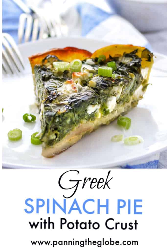 Greek Spinach Pie In Potato Crust [gluten-free] l Panning The Globe
