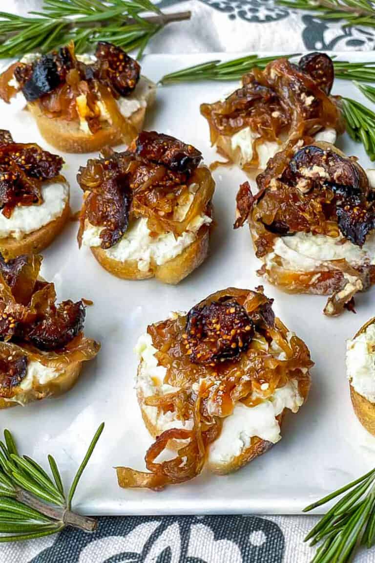 Goat Cheese, Caramelized Onion & Fig Bruschetta