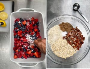 Mixed Berry Crumble (Gluten Free and Vegan) l Panning The Globe