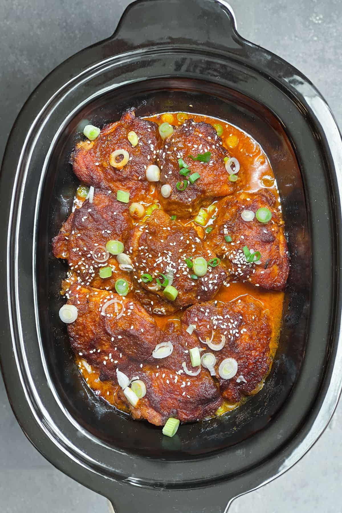 Slow Cooker Chicken Thighs Korean Style l Panning The Globe